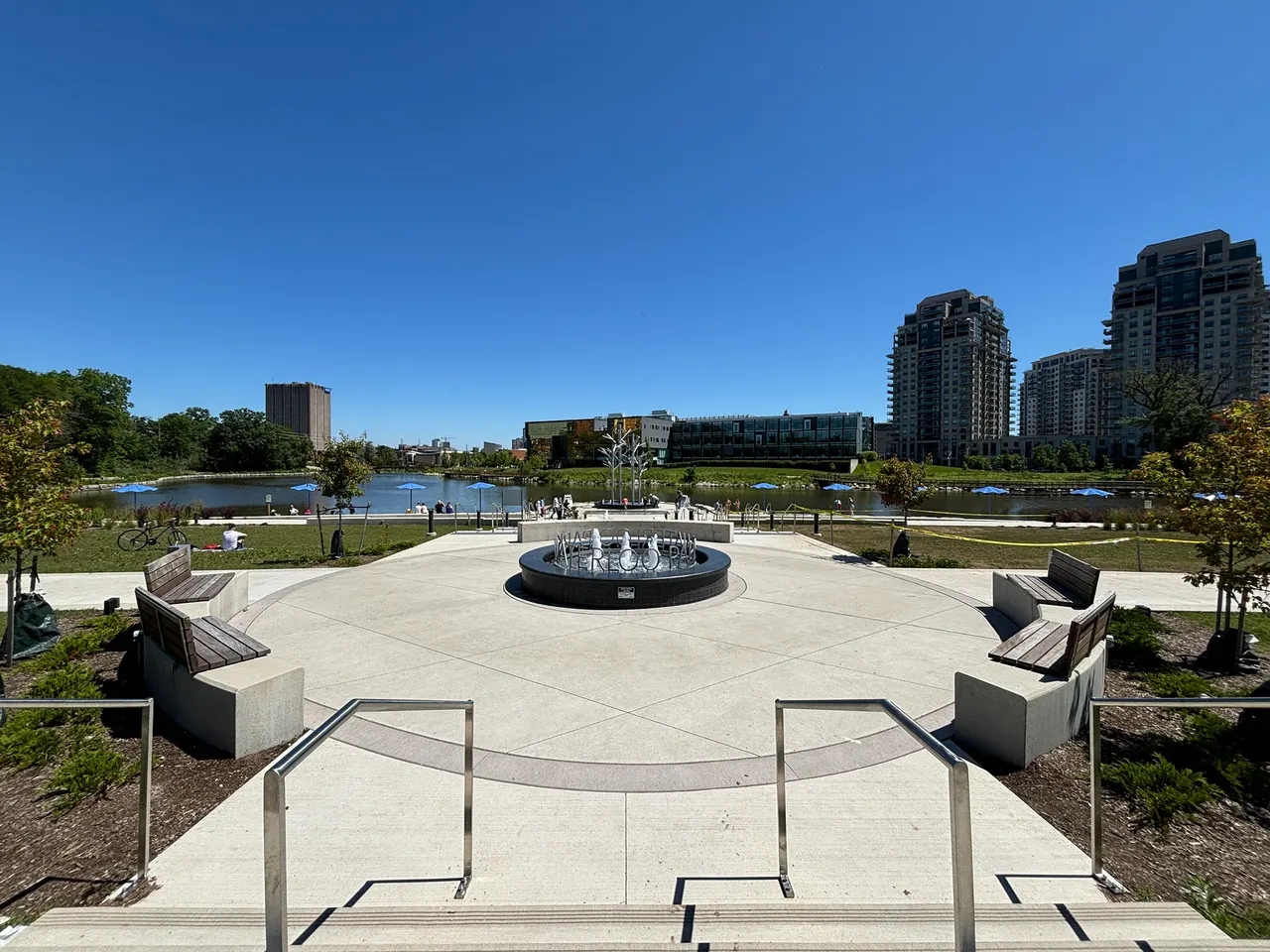 Fountain area in Waterloo Park, photographed in 2024