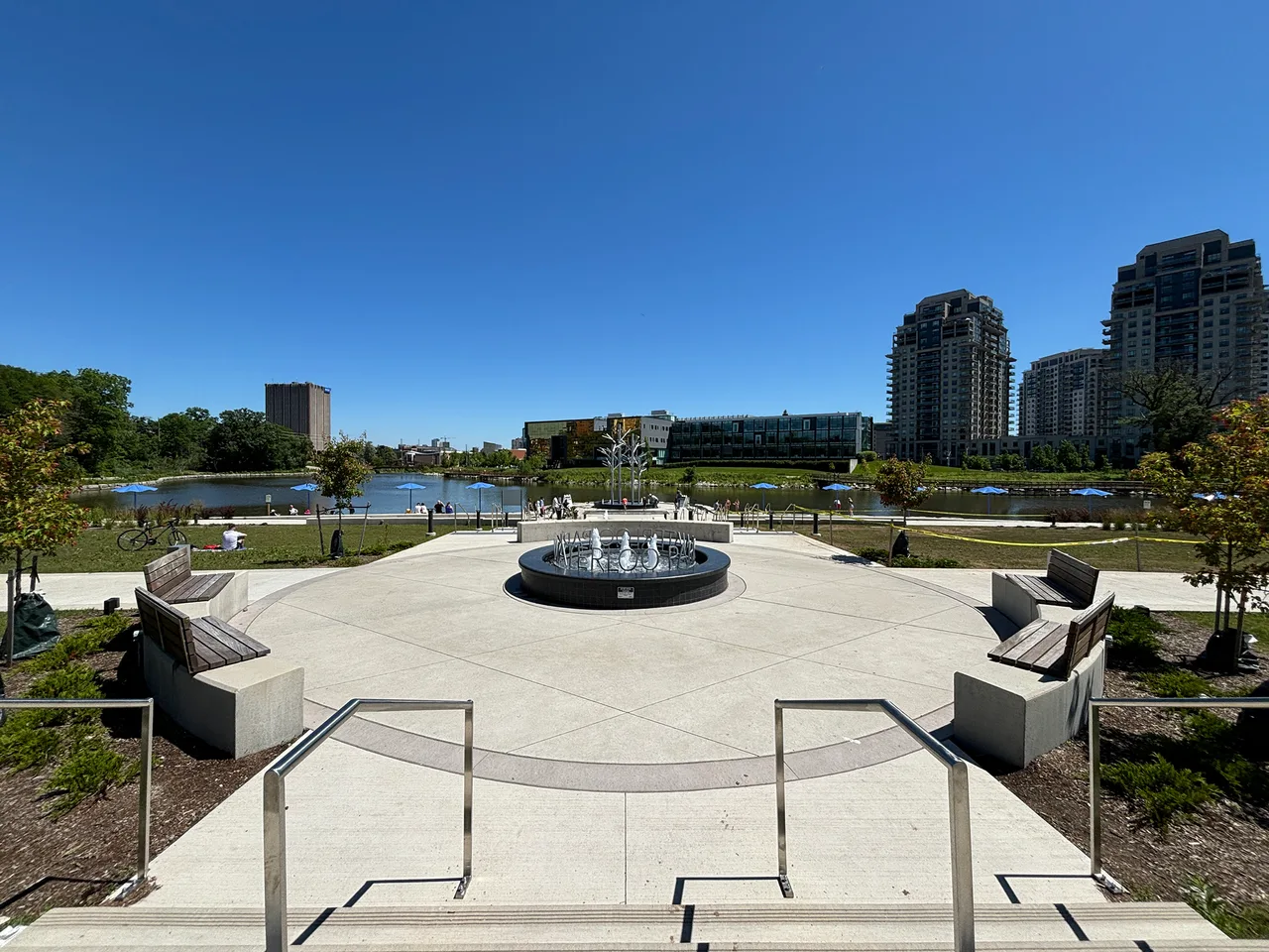 Fountain area in Waterloo Park, photographed in 2024